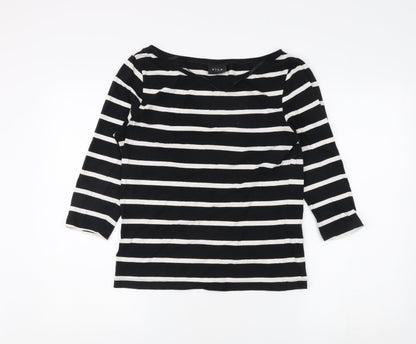 Womens UK Size S VILA Black Basic T-Shirt
