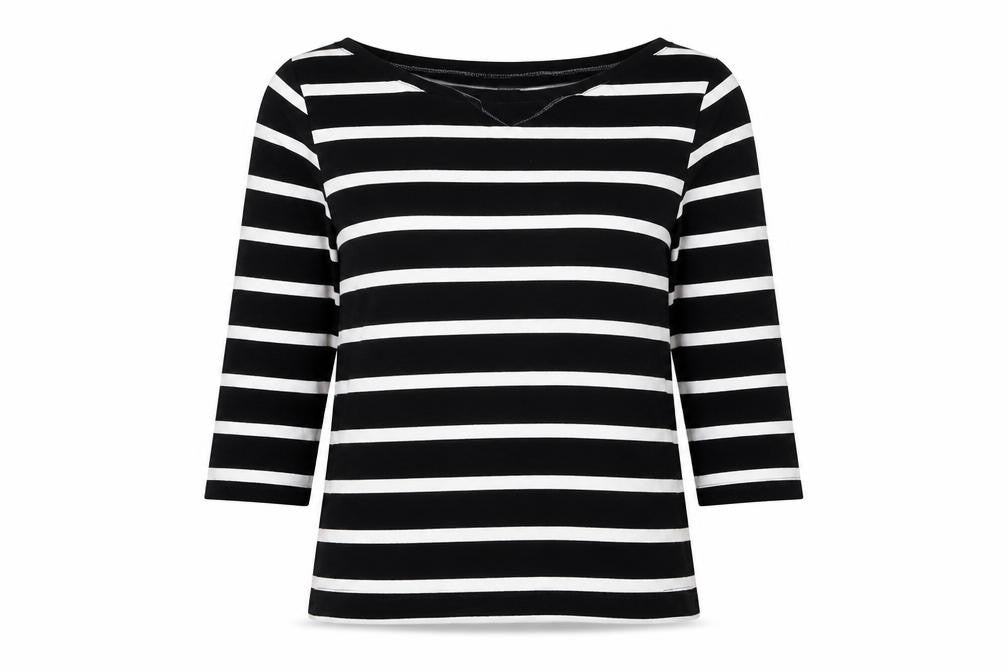 Womens UK Size S VILA Black Basic T-Shirt