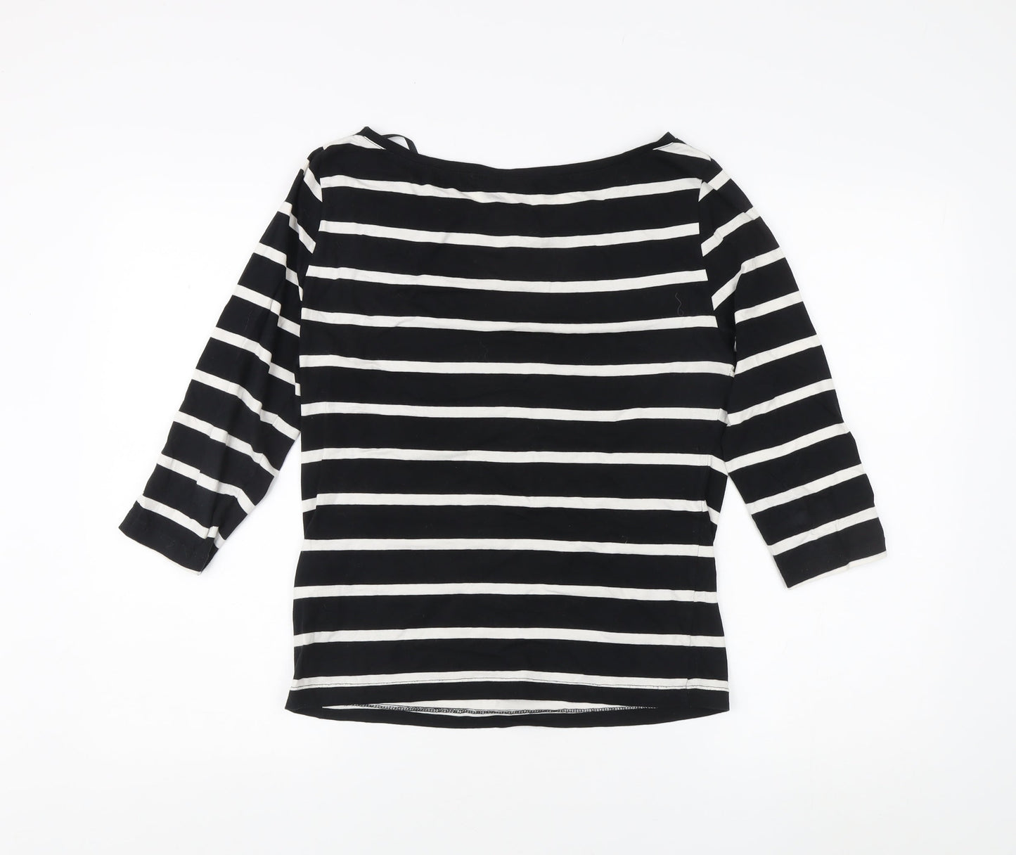 Womens UK Size S VILA Black Basic T-Shirt