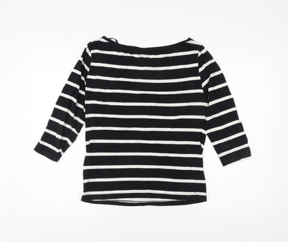 Womens UK Size S VILA Black Basic T-Shirt