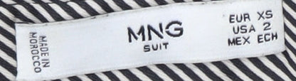 MNG Suit Women's Button-Up Shirt, Black Beige, XS