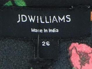 JDWilliams Women's Black Floral V-Neck Dress