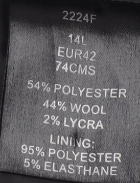 Brook Taverner Women’s Black Striped Pencil Skirt, Size 14