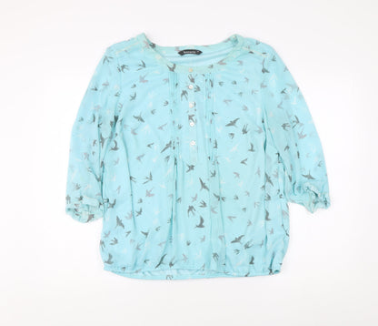Womens UK Size 12 Bonmarché Blue Basic Blouse