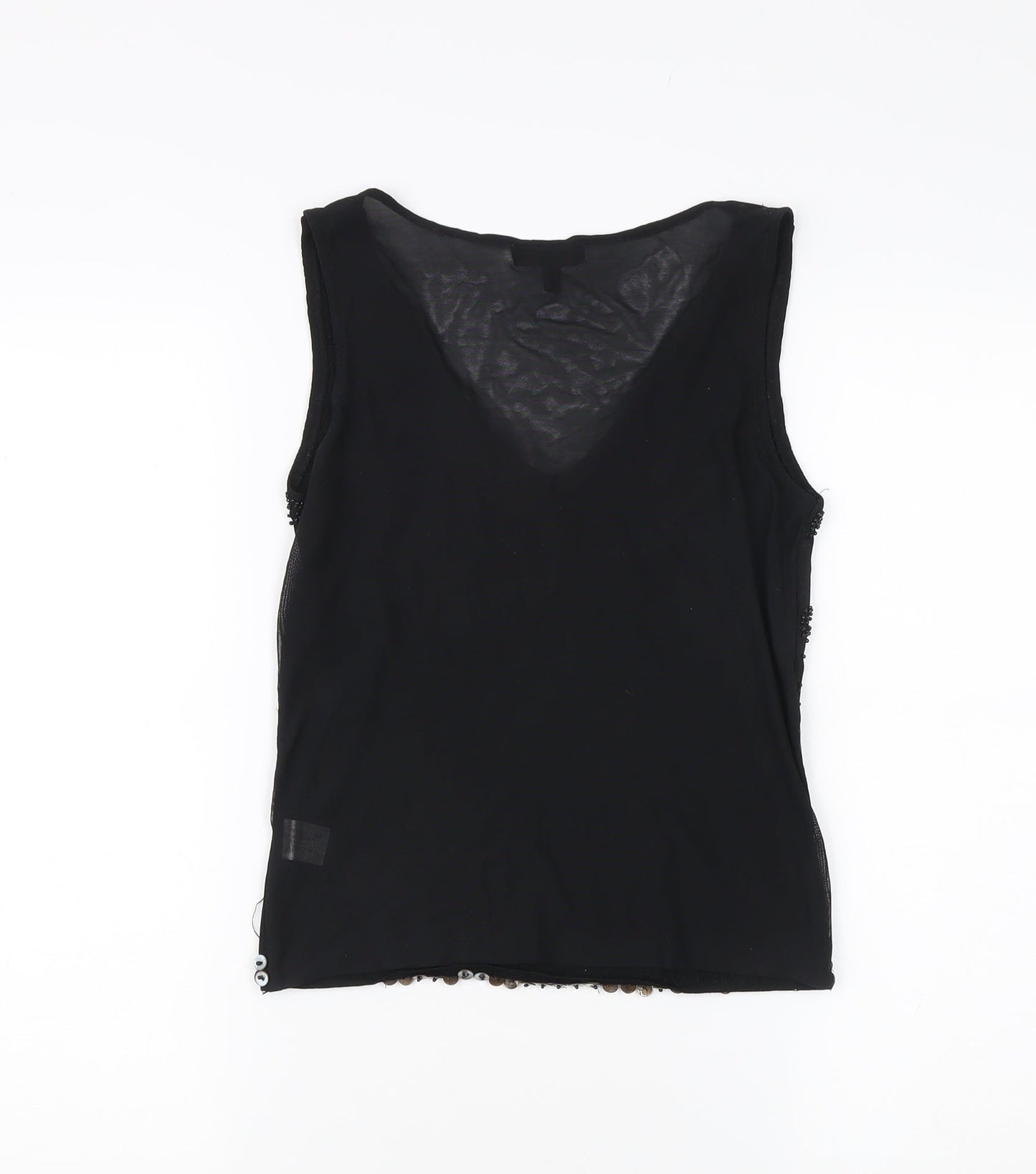Mariella Rosati Women's Black Sequin Tank, Size 16