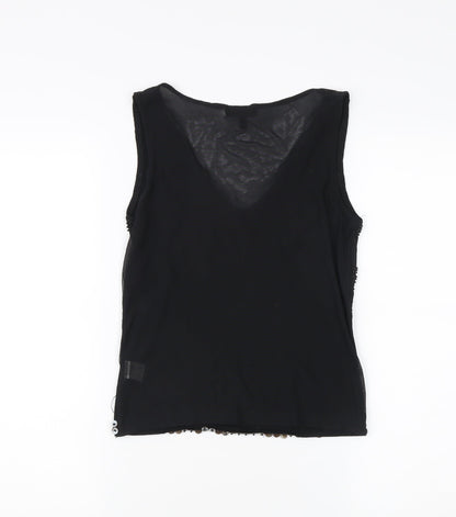 Mariella Rosati Women's Black Sequin Tank, Size 16