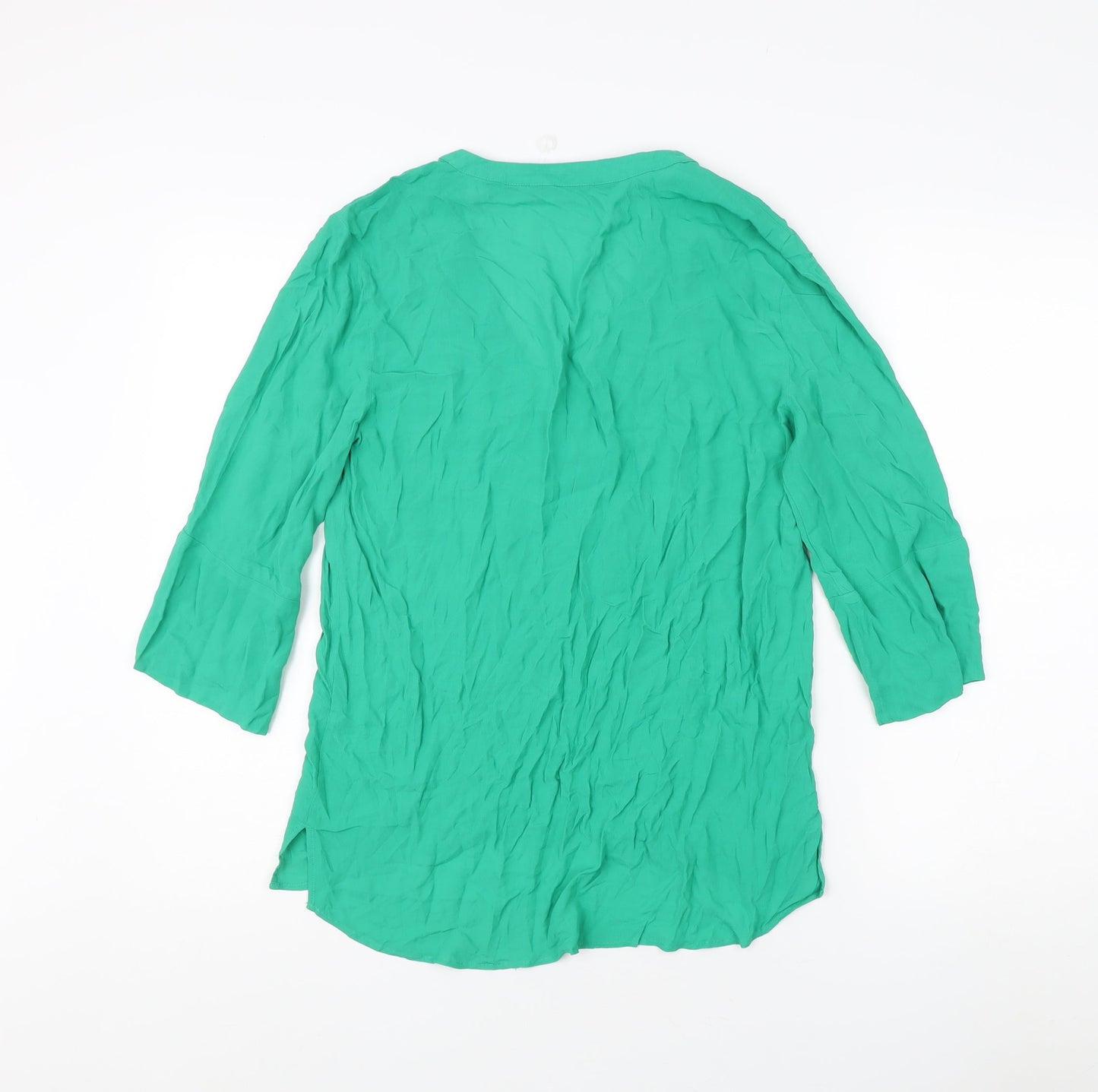 Womens UK Size 8 Zara Green Tunic Blouse