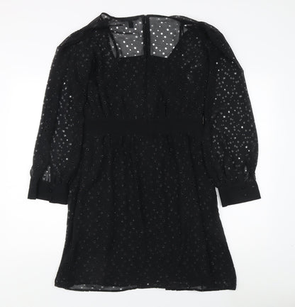 Esprit Women's Black Polka Dot Shift Dress Size 12