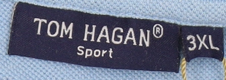 Tom Hagan Men's Blue Polo Shirt 3XL - Casual Comfort