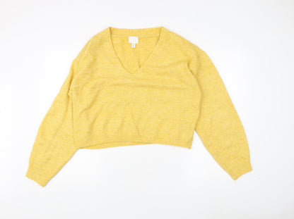 Womens UK Size S H&M Yellow Pullover Jumper