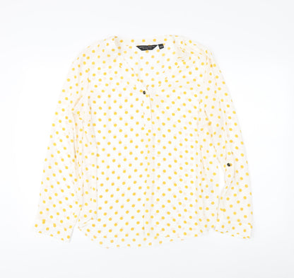 Dorothy Perkins Women’s White Polka Dot Blouse Size 12