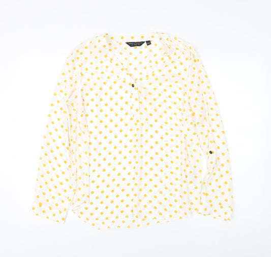 Dorothy Perkins Women’s White Polka Dot Blouse Size 12