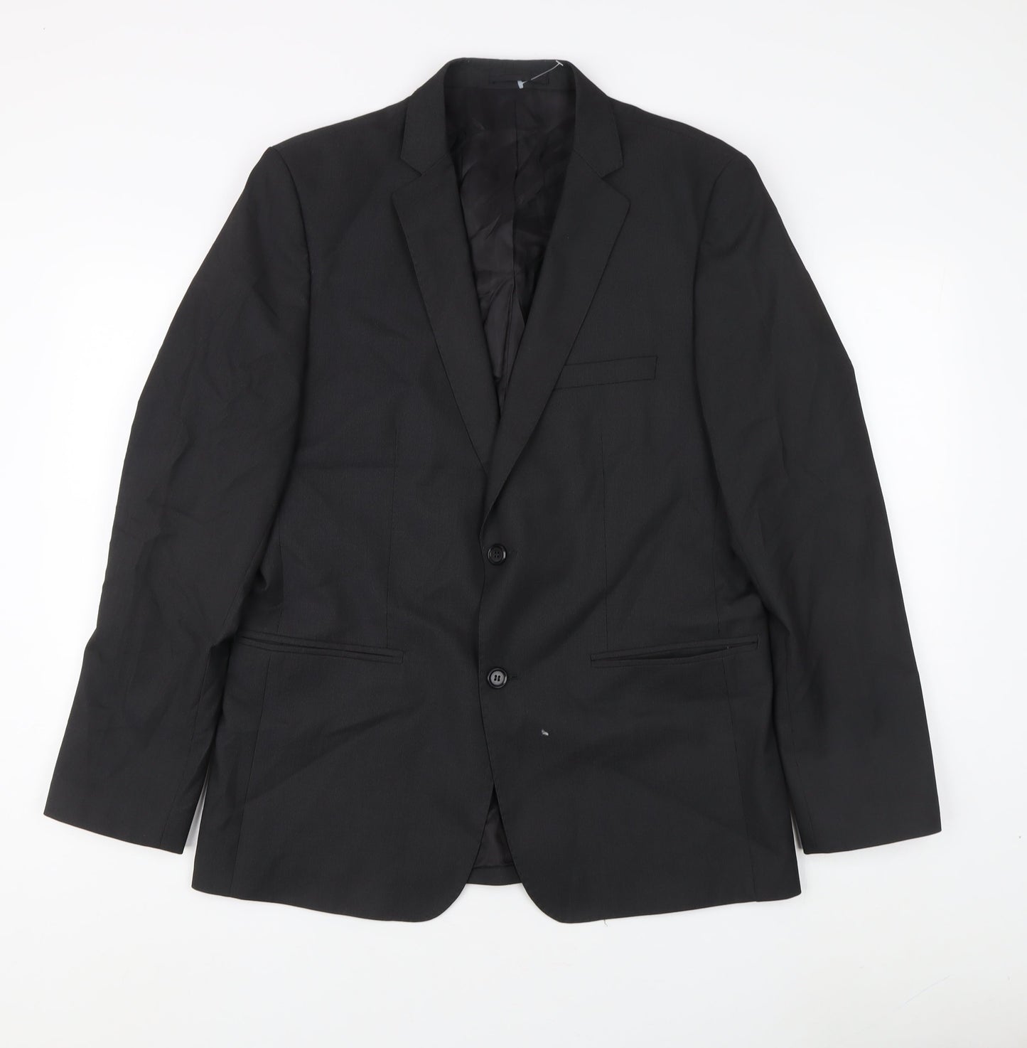 Zara Man Black Blazer, Men's 42, Two-Button Jacket