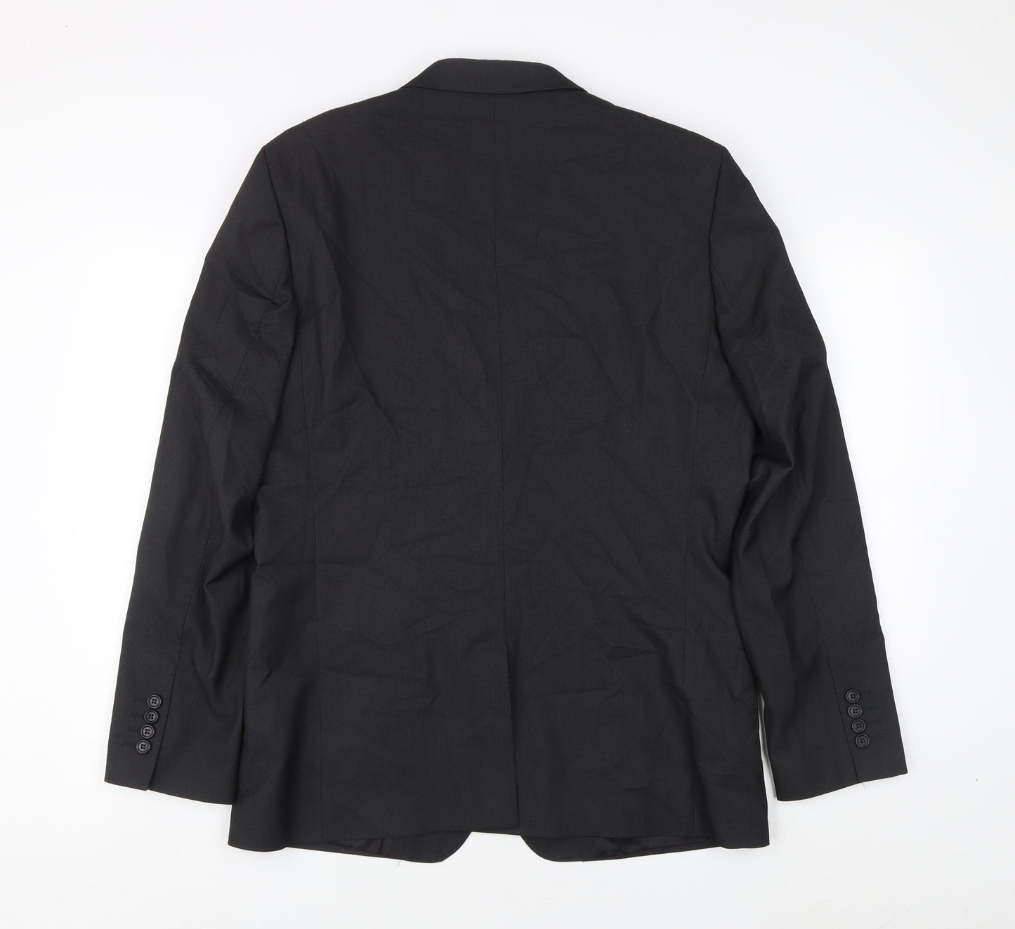 Zara Man Black Blazer, Men's 42, Two-Button Jacket