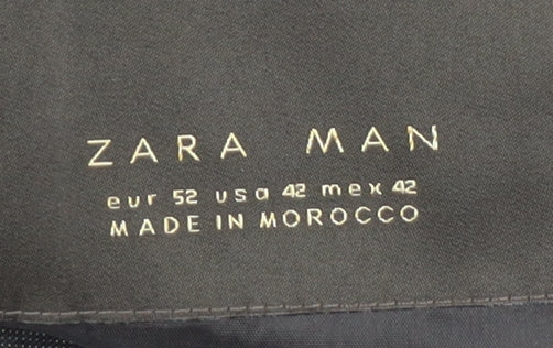 Zara Man Black Blazer, Men's 42, Two-Button Jacket