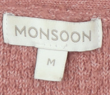 Womens UK Size M Monsoon Pink Pullover Jumper