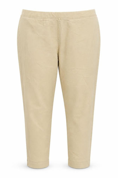 VIZ-A-VIZ Women's Beige Plus Size Straight Jeans
