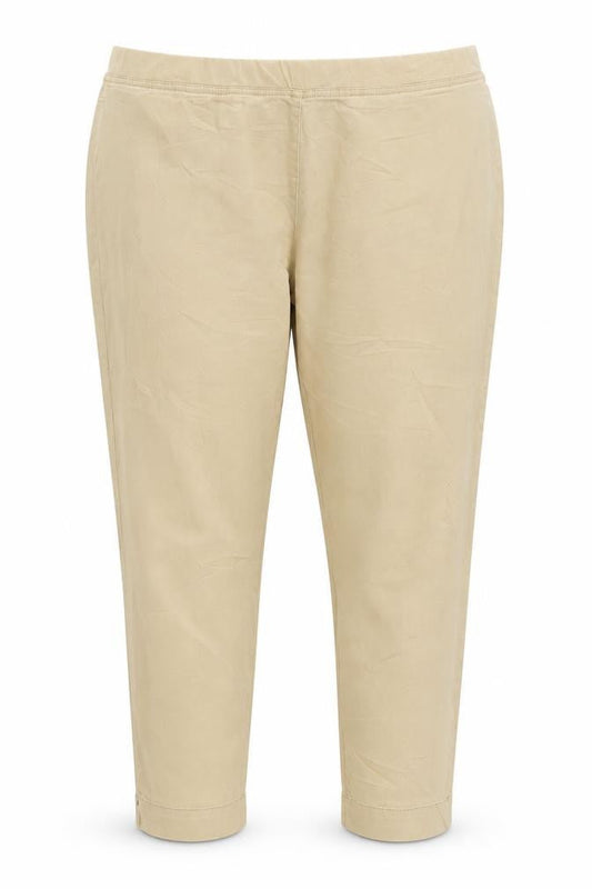 VIZ-A-VIZ Women's Beige Plus Size Straight Jeans