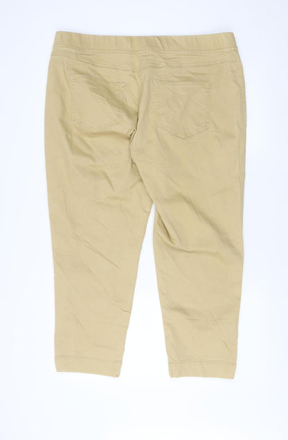 VIZ-A-VIZ Women's Beige Plus Size Straight Jeans