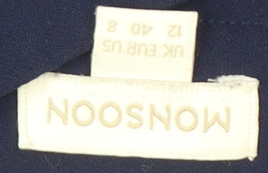 NOOSNOW Women's Blue Knee Length Skirt, Size 12