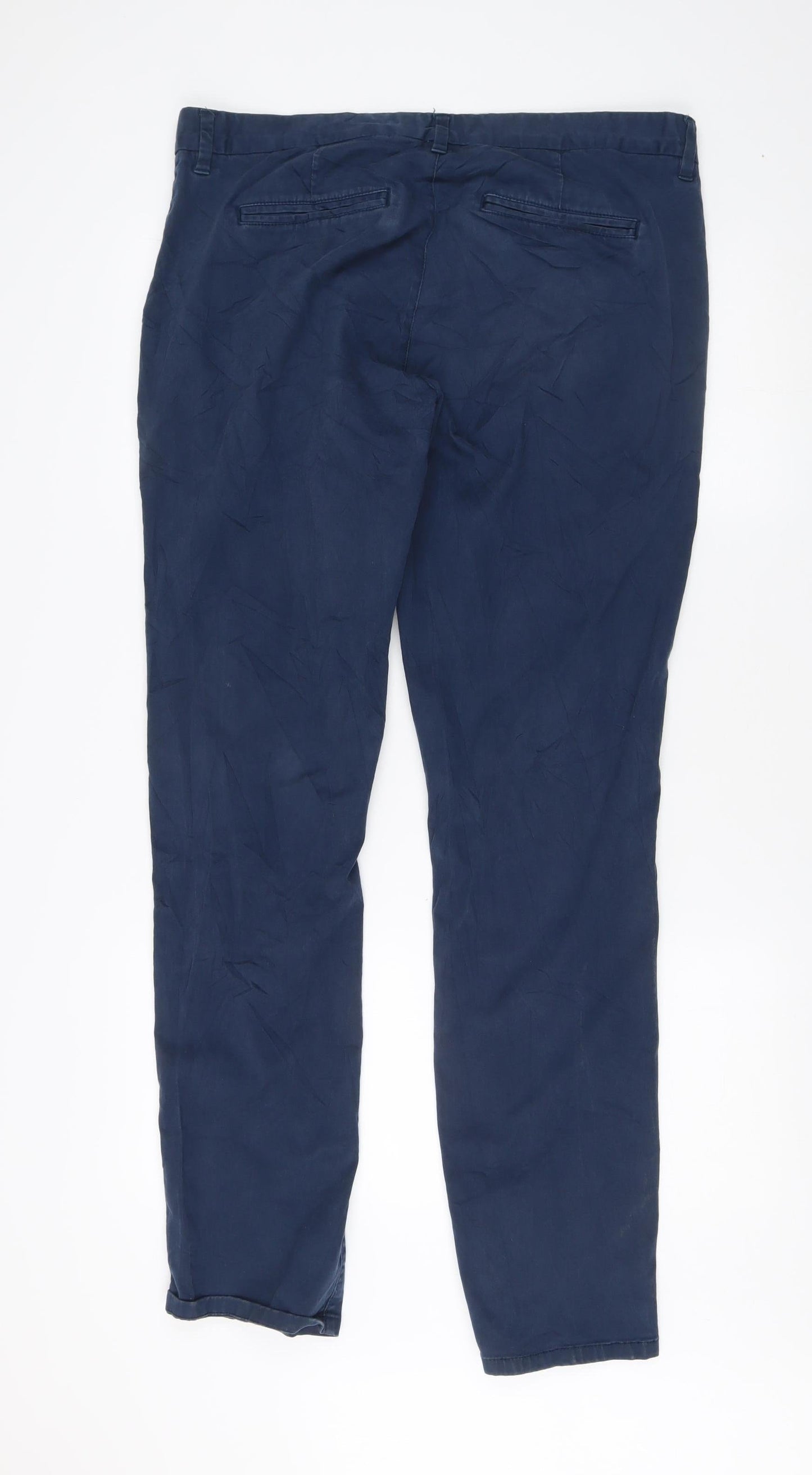 Next Men's Blue Chino Trousers, 36 Regular Fit