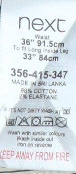 Next Men's Blue Chino Trousers, 36 Regular Fit