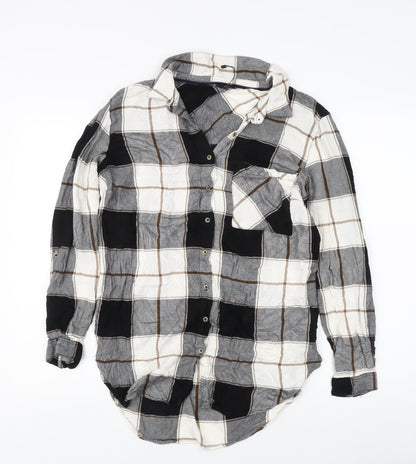 M&Co Women's Check Button-Up Shirt - Size 14