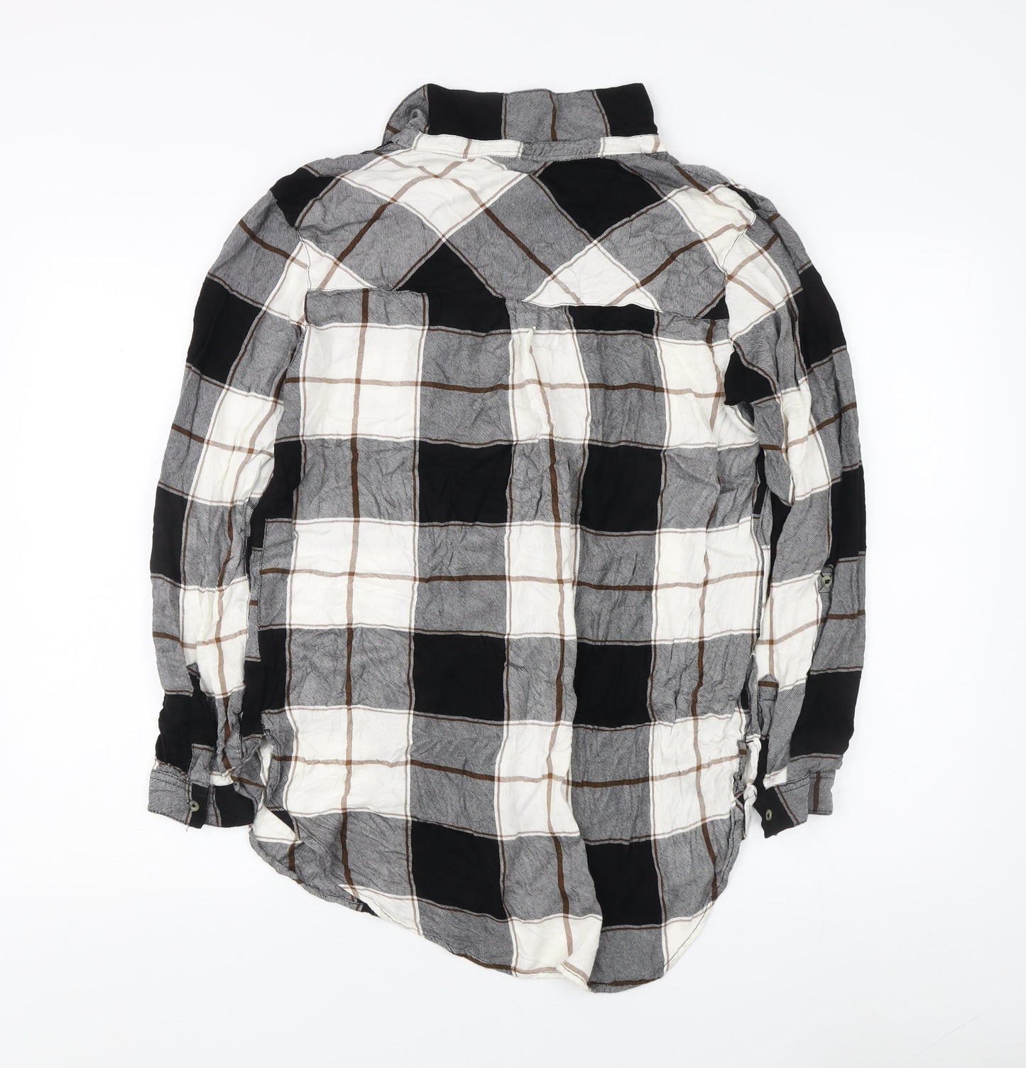 M&Co Women's Check Button-Up Shirt - Size 14