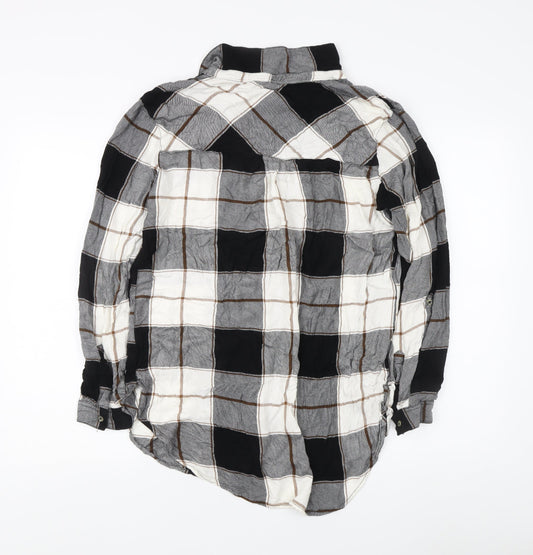 M&Co Women's Check Button-Up Shirt - Size 14