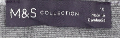 Womens UK Size 18 Marks and Spencer Grey Basic T-Shirt
