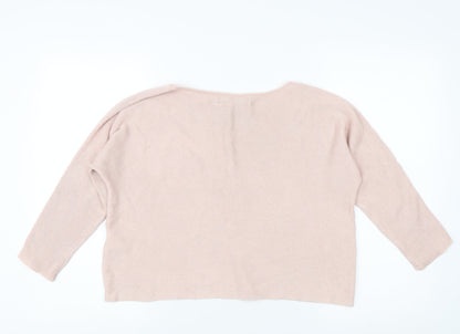 Vero Moda Women's Pink Pullover Jumper, Size S, Boat Neck
