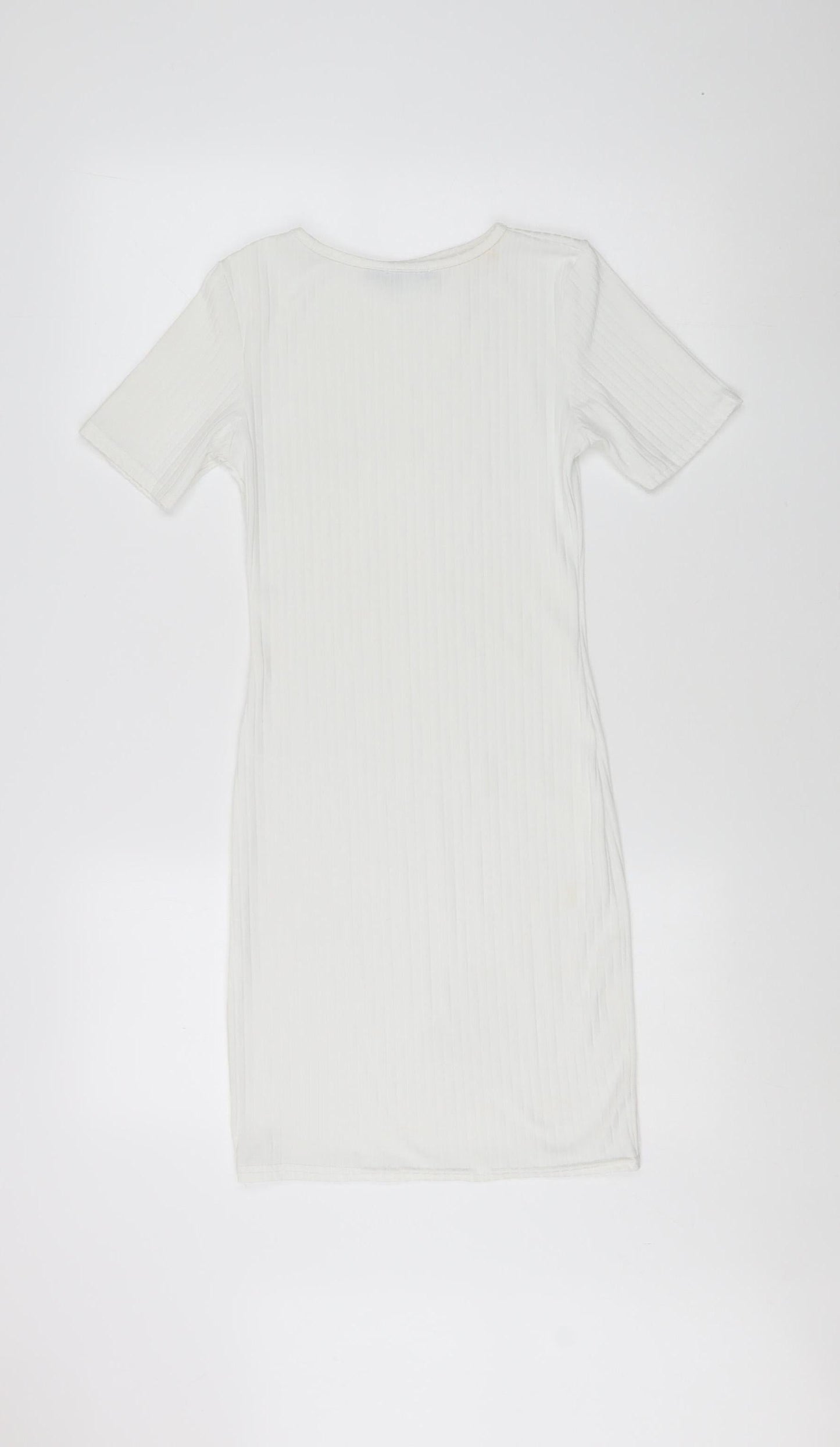Boohoo Women's White Size 8 T-Shirt Dress