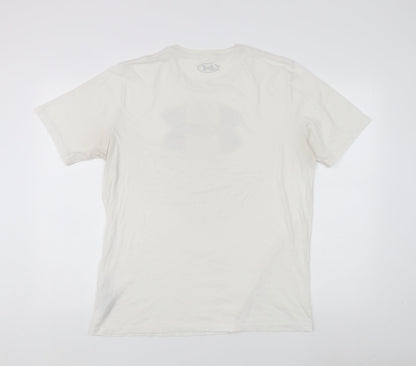 Under Armour Men's White Relaxed Fit T-Shirt L
