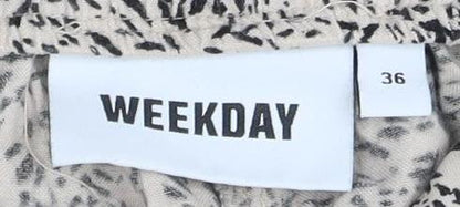 WEEKDAY Women's Size 8 Wide-Leg Trousers Multicoloured