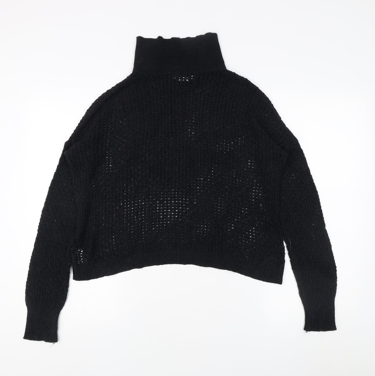 Womens UK Size XL Rachel Zoe Black Henley Jumper