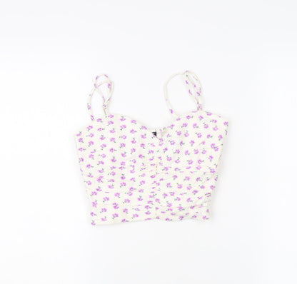 Womens UK Size XS Zara Multicoloured Camisole Tank
