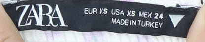 Womens UK Size XS Zara Multicoloured Camisole Tank