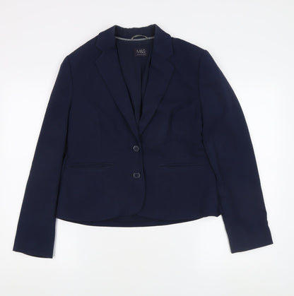 Marks and Spencer Women's Blue Suit Jacket Size 12