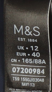 Marks and Spencer Women's Blue Suit Jacket Size 12