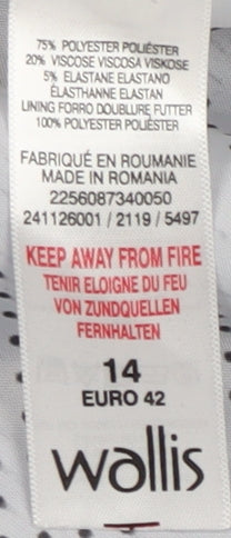 Wallis Women's Black Blazer Size 14