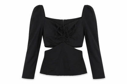 Womens UK Size 10 Zara Black Basic Blouse
