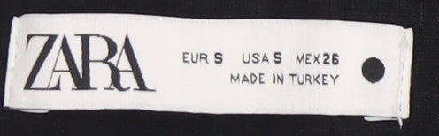 Womens UK Size 10 Zara Black Basic Blouse