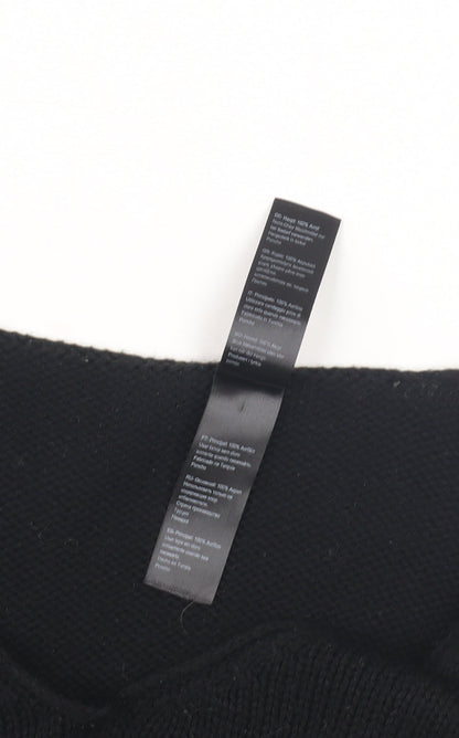 Accessorize Black Knit Cape with Fringe - Women's