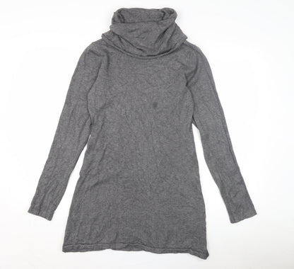 Womens UK Size S Selection Grey Tunic Jumper