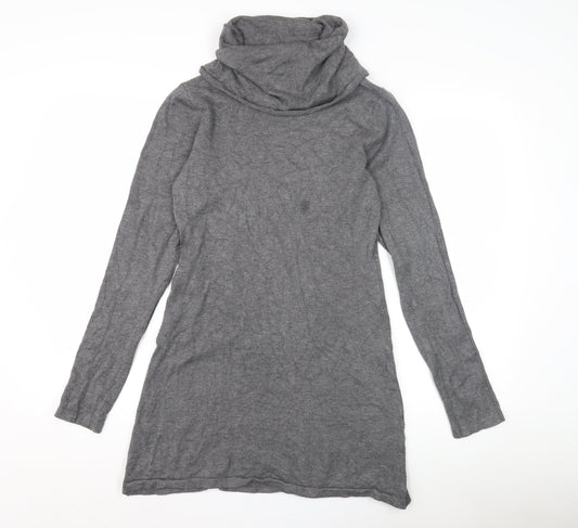 Womens UK Size S Selection Grey Tunic Jumper