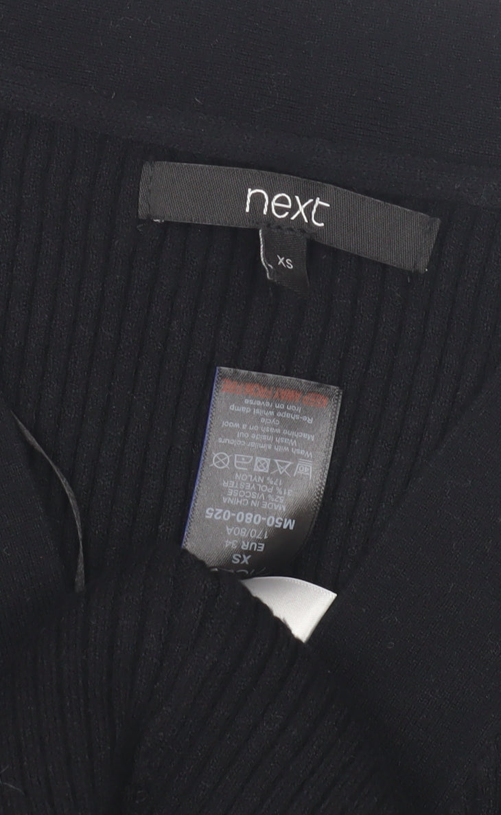 Womens UK Size XS NEXT Black Cardigan Jumper