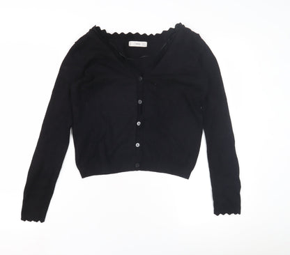 Womens UK Size S MNG Black Cardigan Jumper