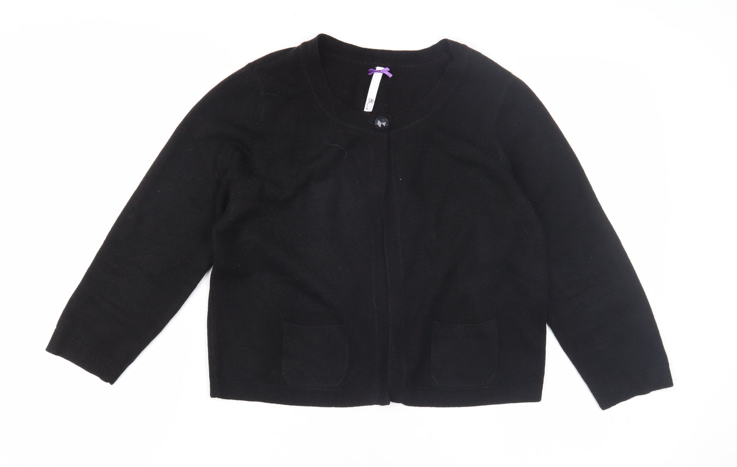 Womens UK Size 14 BHS Black Cardigan Jumper