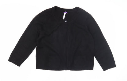 Womens UK Size 14 BHS Black Cardigan Jumper