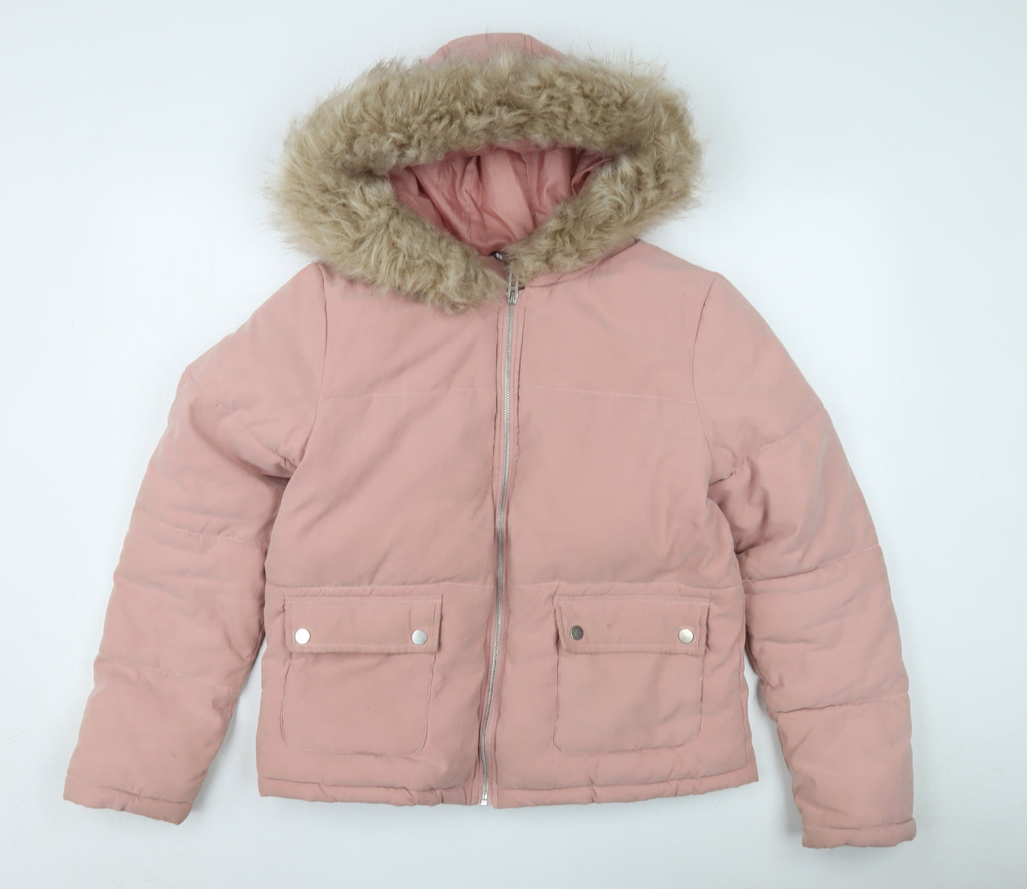 Womens UK Size 12 Select Pink Puffer Jacket